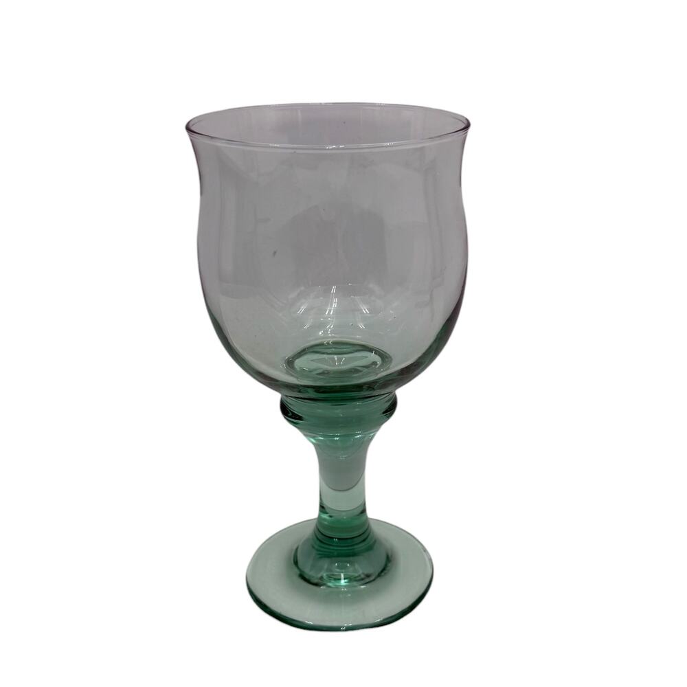 Libbey Clarion Goblet 16 oz. Spanish Green 6 7/8" Vintage Wine Glass EUC